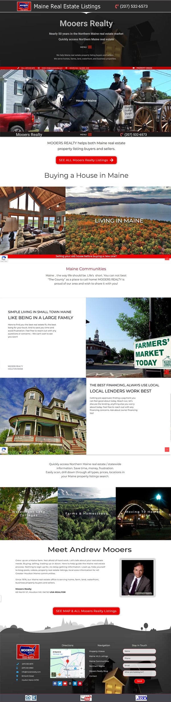 NH Windfall Design, Real Estate and property Management Web Design, Northern Maine